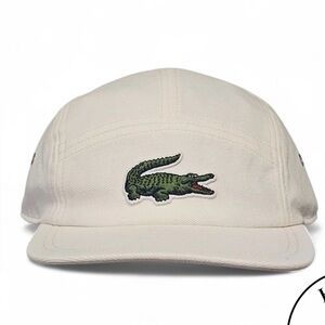 Lacoste Beige Cap with Green Crocodile